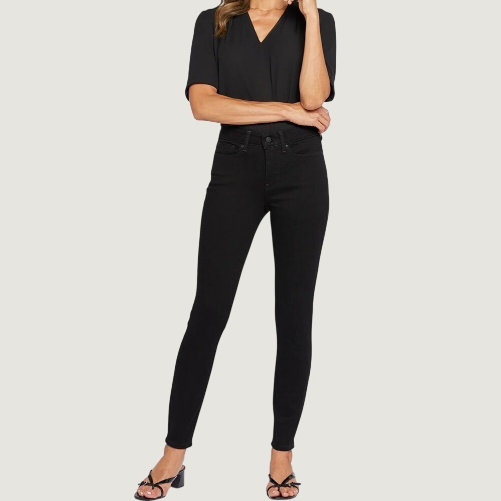 NYDJ Women's Skinny Pants Black Size 4 Style# S1104F033